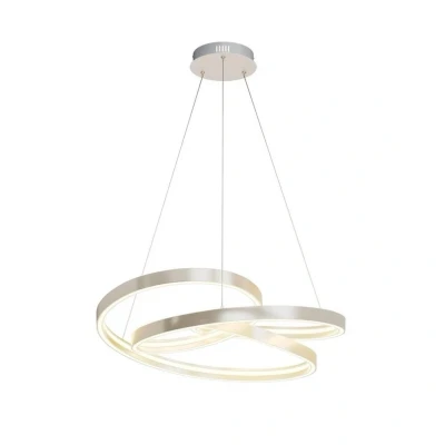 Image of Ceiling Light &#039;Gunbritt&#039; dimmable (Modern) in Silver Made of Aluminium for e.g. Living Room &amp; Dining (1 Source,) from Lucande Pendant Lighting, lamp, Hanging lamp