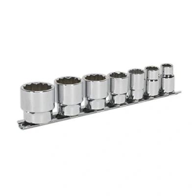 Image of Sealey Ak2676 Socket Set 7Pc 3/8Sq Drive Whitworth