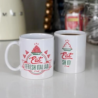 Image of Bubblegum Stuff Eat Fresh Italian The Ultimate Heat Changing Mug Reveal Surprise Hilarious Gift for Friends 300ml