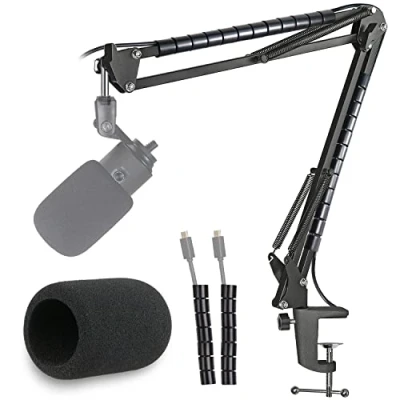 Image of K669 Microphone Boom Arm Mic Stand, Cover Foam Windscreen Compatible with FIFINE 669B USB to Recording&amp;Streaming by YOUSHARES