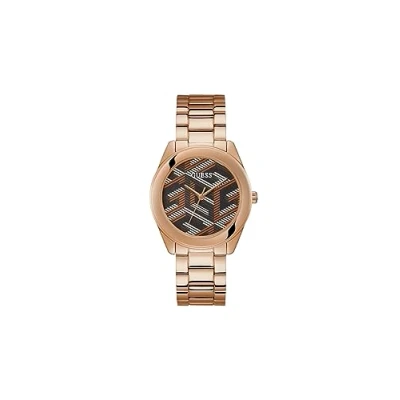 Image of GUESS Stainless Steel Analog Brown Dial Women&#039;s Watch Gw0607L3, Brown, Onesize, Classic