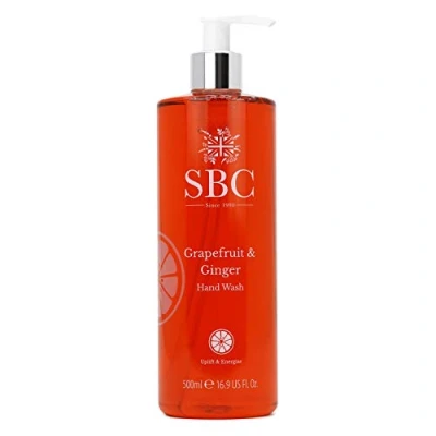 Image of SBC Skincare Grapefruit &amp; Ginger Hand Wash 500ml Moisturising For The Family Vegan Friendly Liquid Caring All Skin Types