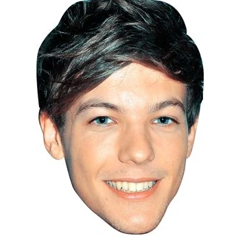 Image of FoxyPrinting Louis Tomlinson 1 Direction Celebrity Cardboard Party Face Mask Fancy Dress