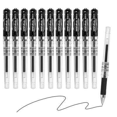 Image of M&amp;G Gel Pen Medium Point 0.7mm, 12 Pack Quick Dry Smooth Black Ink Rollerball for Home Office Writing Note Taking Journaling Business, Style 6