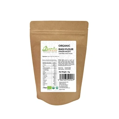 Image of Ancient Grains Organic Finger Millet (Ragi) Flour 1kg EU, USDA and India Certified