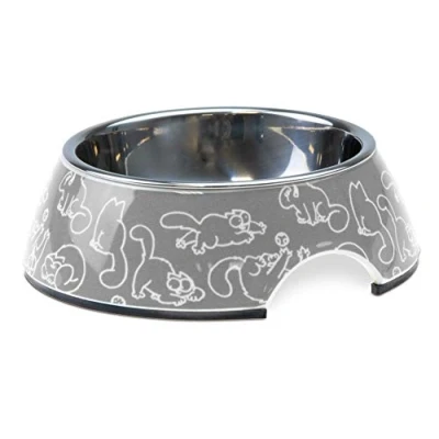 Image of PUMA Simons Cat Bowl, Plastic, Dark Grey, 160 ml, 14 x 4.5 cm