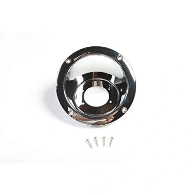 Image of Rugged Ridge 11135.25 Fuel Filler Cover, Chrome; 97 06 Jeep Wrangler TJ