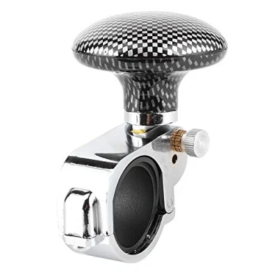 Image of Steering Wheel Knob, Ball Booster, Car Spinner, Universal Spinner Knob Power Auxiliary Booster Handle Control (Carbon brazing)