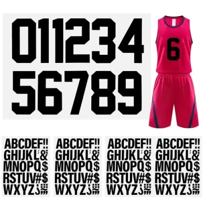 Image of 147 Pièces Heat Transfer Letters and Numbers Alphabet Applique Patches Iron on for Clothes, Dress, Socks, Hat, Jeans, DIY Accessories