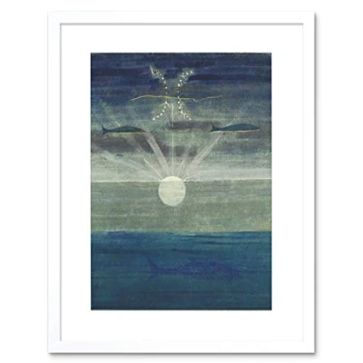 Image of Wee Blue Coo Ciurlionis Sun Passing Pisces Framed Wall Art Print