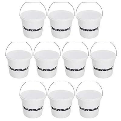 Image of 2.5 Litre Plastic Paint Kettles Painting Mixing Pots without Lids Decorating 10pk