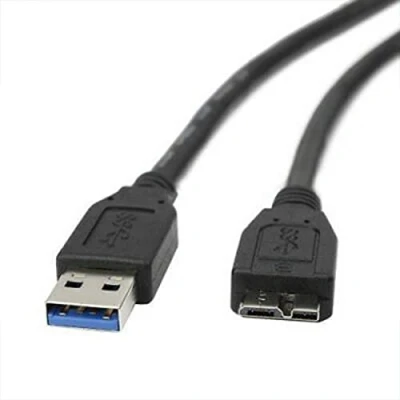 Image of USB 3.0 Cable for Portable Hard Drive/SSD Compatible with Samsung/Western Digital/Buffalo/Transcend/WD/Seagate/LaCie/Toshiba/Freecom/Iomega and more A/Micro B (1m)