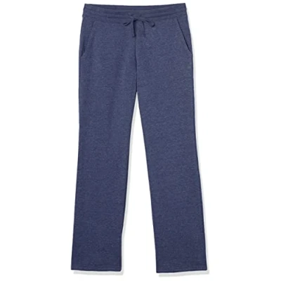 Image of Amazon Essentials Women&#039;s Fleece Straight Leg Jogging Bottoms (Available in Plus Size), Navy Heather, XXL