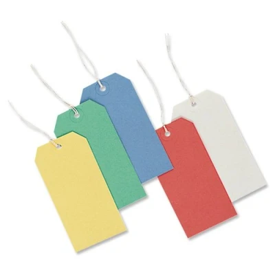 Image of Merit Strung Tags Bulk Boxes White [Pack of 1000]