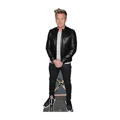 Image of CS844 Gordon Ramsay Black Jacket Lifesize Cardboard Cutout with Free Mini Standee Perfect Photo Gift for the Home, Fans, Collectors, Family and Friends