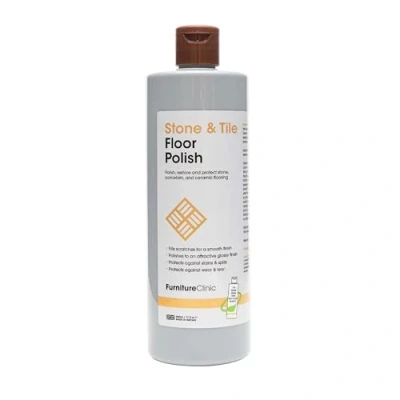 Image of Stone &amp; Tile Floor Polish Polishes to a Glossy Sheen Protects Against Stains Fills Scratches and Reduces Wear Tear For All Types of Natural Stone, Porcelain Ceramic Floors 500ml