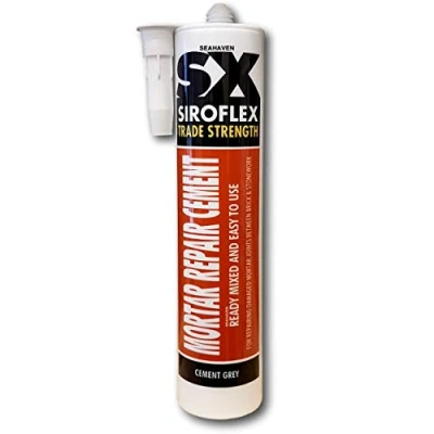Image of Siroflex SX Trade Strength Mortar Repair Cement Ready to Use Ideal Quality Joint Filler. Specifically Developed Damaged Masonry Joints Quickly, Size 300 ml, Colour Grey