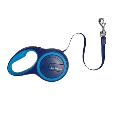 Image of Doodlebone Retractable Dog Lead (5m, Aqua/Sapphire)