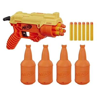 Image of Nerf Alpha Strike Cobra RC 6 Targeting Set 17 Piece Includes 1 Toy Blaster, 4 Half Targets, and 12 Official Elite Darts For Kids, Teens, Adults