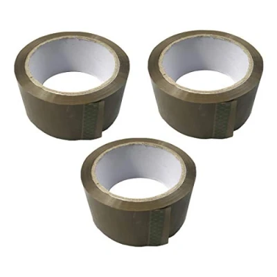 Image of Triplast Brown Packing Tape 3 Rolls Packaging Ideal for Boxes, Bubble Wrap and Moving House