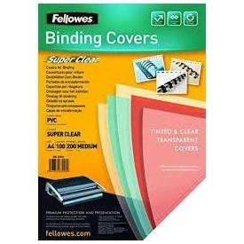 Image of Fellowes Binding Covers A4 150 Micron Clear PET (Pack of 100) 5384501