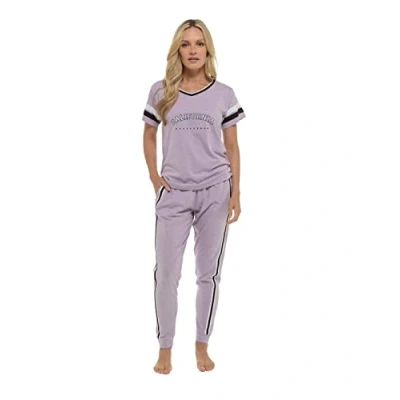 Image of INSIGNIA Ladies Pyjamas Cotton Lounge Wear Sets (Purple California, L)