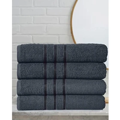 Image of ZIMEL HOMES 4x Large Bath Sheets 100% Combed Cotton Premium Big Towels Pack of 4 (Pack Towels, Grey)
