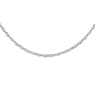 Image of Carissima Gold Women&#039;s 9 ct White Hollow 1.7 mm Diamond Cut Prince of Wales Chain Necklace Length 46 cm/18 Inch