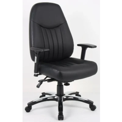 Image of Impulse 1600x600mm Straight Desk Black Top White Cable Managed Leg