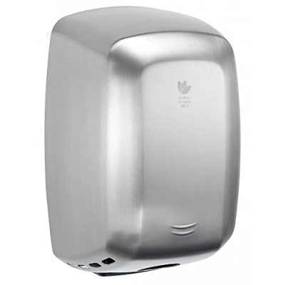 Image of Dryflow G Force MKII Hand Dryer GFM201 Plug in System Installation, for Commercial Toilets, Wall Mounted, HEPA Filter (Brushed Satin)