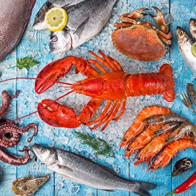 Image of Tischdeko Seafood Lobster Crab Fish 20 Count DISPOSABLE NAPKIN