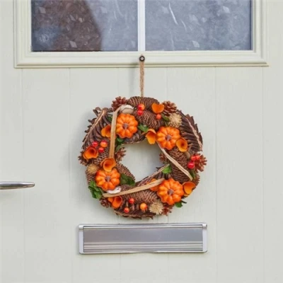 Image of Faux Decor HarvestHome Wreath 36cm