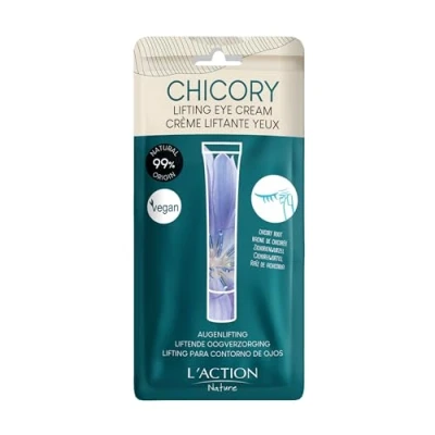 Image of L&#039;Action Paris Lifting Eye Cream, Natural Cream with Chicory Extract for Fine Lines and Wrinkles, Plant Based Hyaluronic Acid Boosts Elasticity Smooths Undereye Skin 20ml