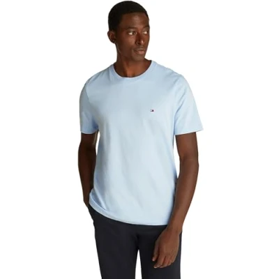 Image of Tommy Hilfiger Seasonal FIT Solid TEE Basic Tshirt, Men&#039;s, Size: 3XL, Breezy blue