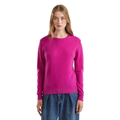 Image of United Colors of Benetton Women&#039;s Jersey G/C M/L 1002D1K01 Sweater, Purple, S