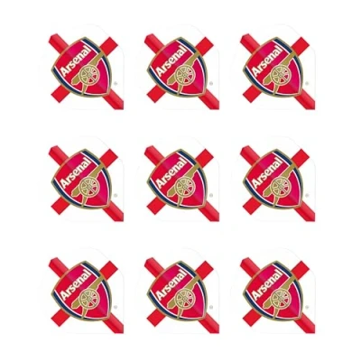 Image of FOCO Officially Licensed Arsenal Special Edition Football Club Dart Flights Extra Thick 75 Micron 3 Sets per pack (9 Darts in total) Professional Accessories