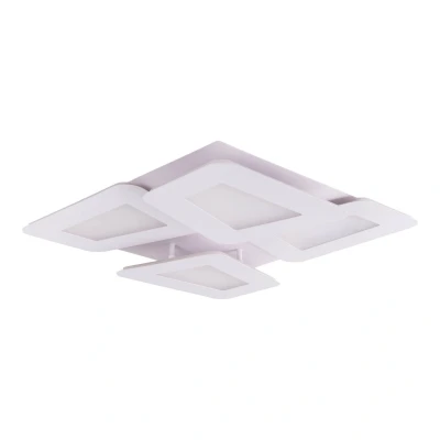 Image of Näve LED ceiling light Simes, white, metal, 48x48 cm, CCT, remote control