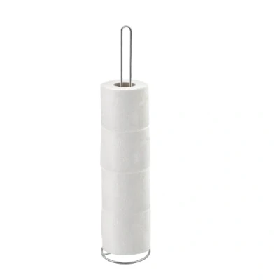 Image of Blue Canyon Stainless Steel Toilet Roll Holder Chrome Free Standing Paper Spike, Storage, Holder, Organizer