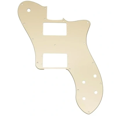 Image of Musiclily Pro 15 Holes Wide Range HH Guitar Pickguard for Mexico Fender 72 Tele Deluxe Style Electric Guitar, 3Ply Cream