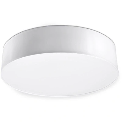 Image of Arena 3 Light Flush Square Ceiling White, E27