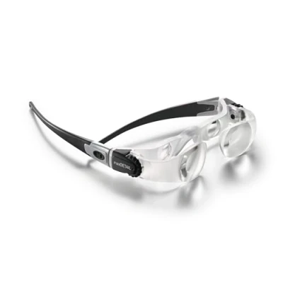 Image of Eschenbach Optik MaxDetail magnifying glasses for demanding detailed work with 2X magnification diopter compensation up to ±3 dpt, incl. hard foam case, color dark gray