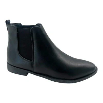 Image of sole london LADIES WOMENS ANKLE SLIP ON LOW HEEL ELASTIC CHELSEA WINTER FLAT SHOES BOOTS