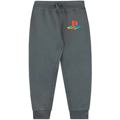 Image of PlayStation Boys Joggers Gaming Tracksuit Bottoms for Kids Grey Size 6 7 Years