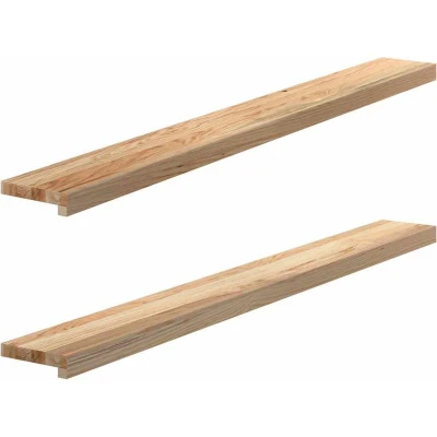 Image of vidaXL Window Sills 2 pcs Untreated 140x15x2 cm Solid Wood Oak