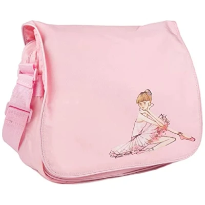 Image of Bloch Dance Girl&#039;s Adjustable Strap Ballerina Shoulder Bag, Light Pink