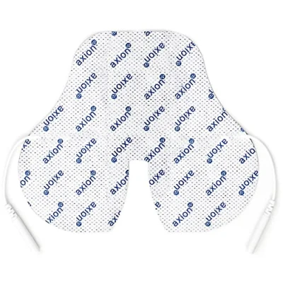 Image of Axion Neck Electrode. Self Adhesive Pad for TENS EMS Units with 2mm Connection. Specially Designed and Shaped Pain in The Neck, Back Cervical Vertebrae
