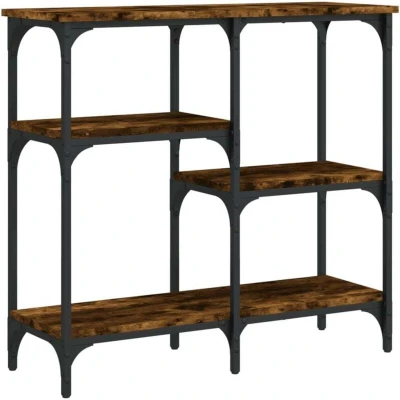 Image of vidaXL Console Table Smoked Oak 80x29x75 cm Engineered Wood