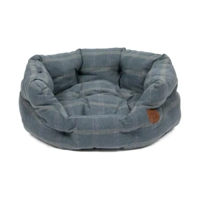 Image of Petface Heather Tweed Machine Washable Oval Dog Bed with Reversible Cushion, Large