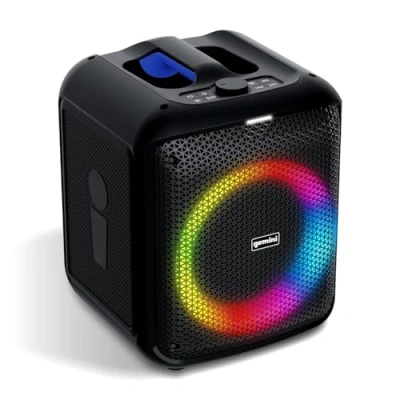 Image of Gemini Sound GGO Series 650L Portable Bluetooth Boombox 100W &amp; 200W Models, LED Party Lights, TWS Pairing, Wireless Mic, Rechargeable Battery, USB, Aux, 10hr Play Time
