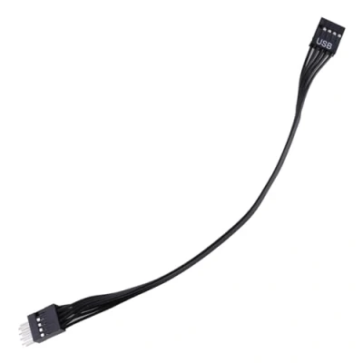 Image of Ukbzxcmws Flexible 9 pin USB2.0 Cord Converter USB Internal Male To Female Connector Adapter (20cm/30cm/50cm)